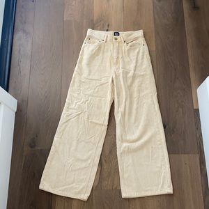 BDG Urban outfitters High and Wide corduroy pant in beige